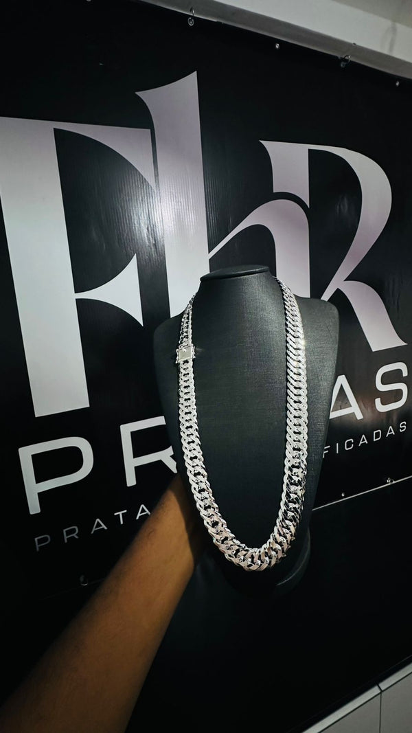 Conjunto Elo Duplo 17MM 70cm Pulseira 21cm