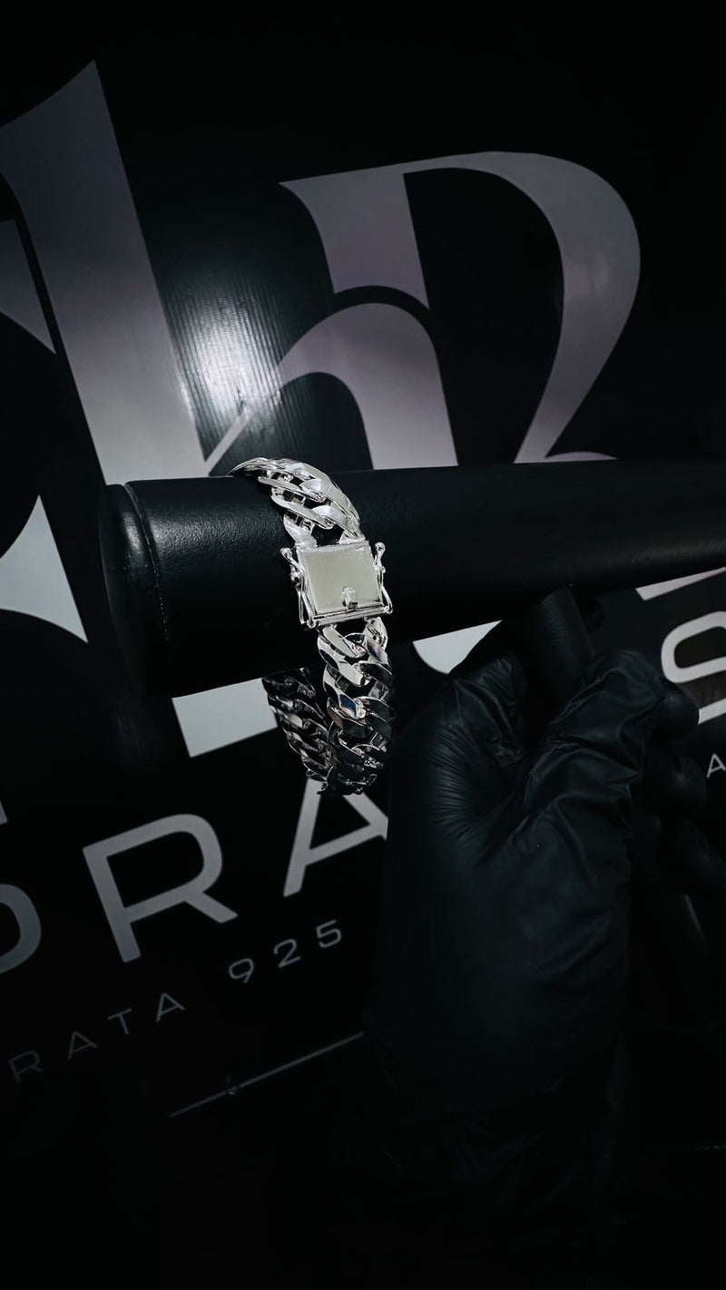 Conjunto Elo Duplo 17MM 70cm Pulseira 21cm